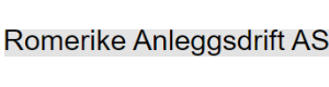 Logoen til Romerike Anleggsdrift AS