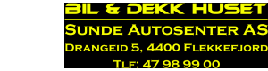 Logoen til Bil & Dekkhuset Sunde Autosenter As