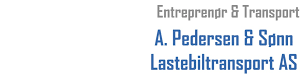 Logoen til A Pedersen & Sønn Lastebiltransport As