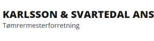 Logoen til Karlsson & Svartedal Tømrermesterforretning Ans