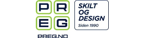 Logoen til Preg Skilt Og Design AS