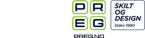 Logoen til Preg Skilt Og Design AS