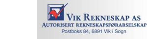 Logoen til Vik Rekneskap AS